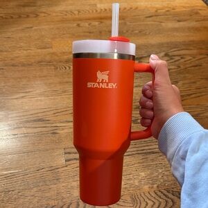 Stanley Bold Orange Travel Mug with Straw